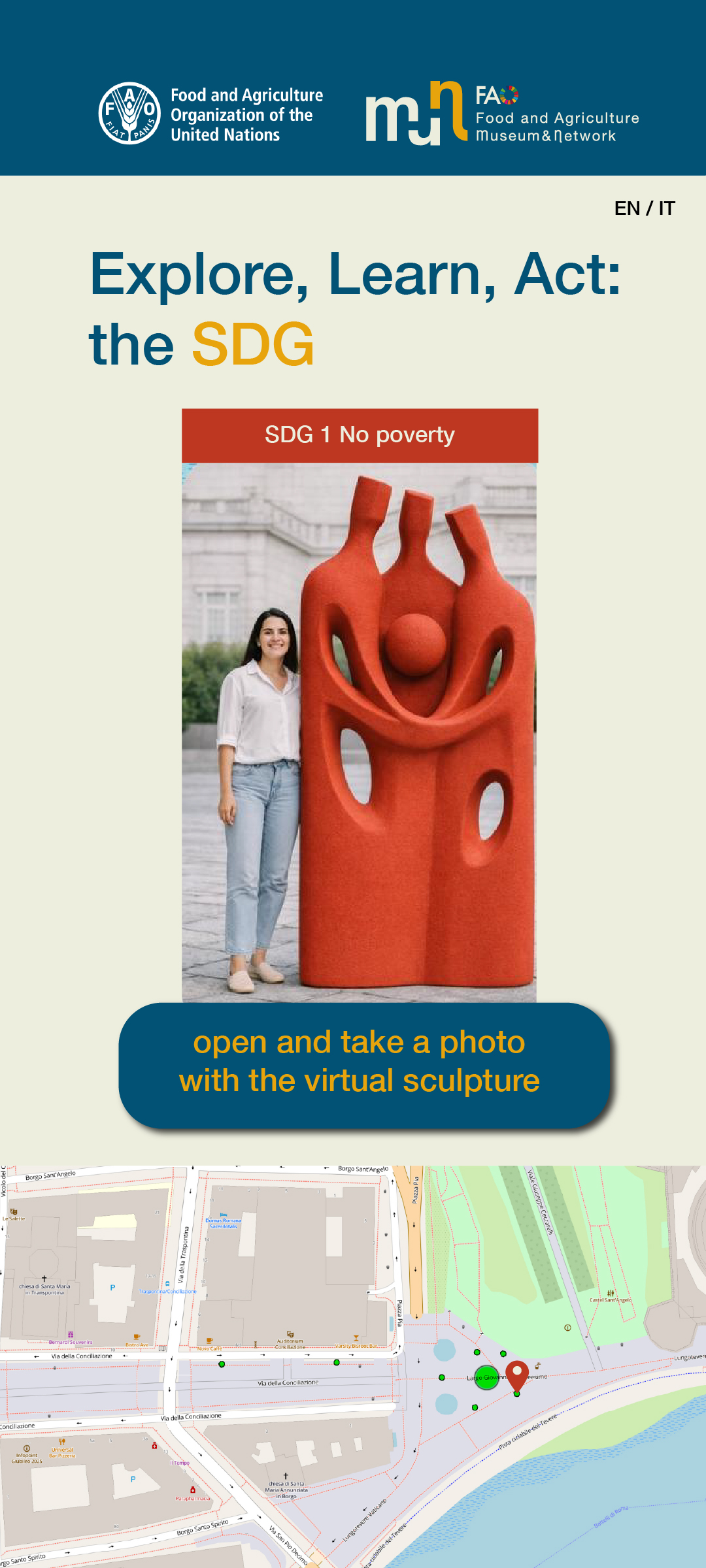 Home screen for the selected SDG stop