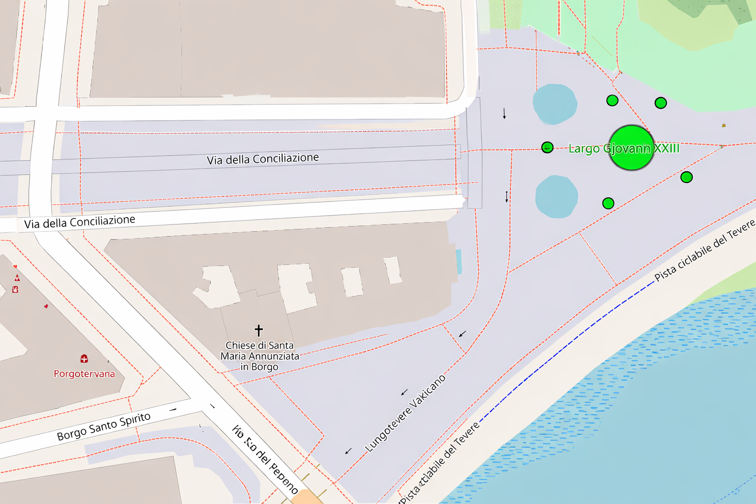 Map showing the SDG sculpture locations